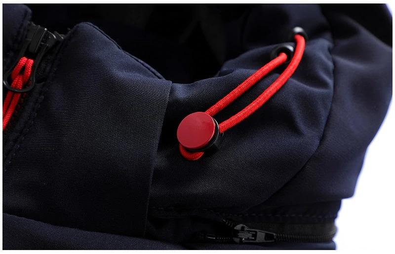 Inverse Red Men's Hooded Puffer Jacket