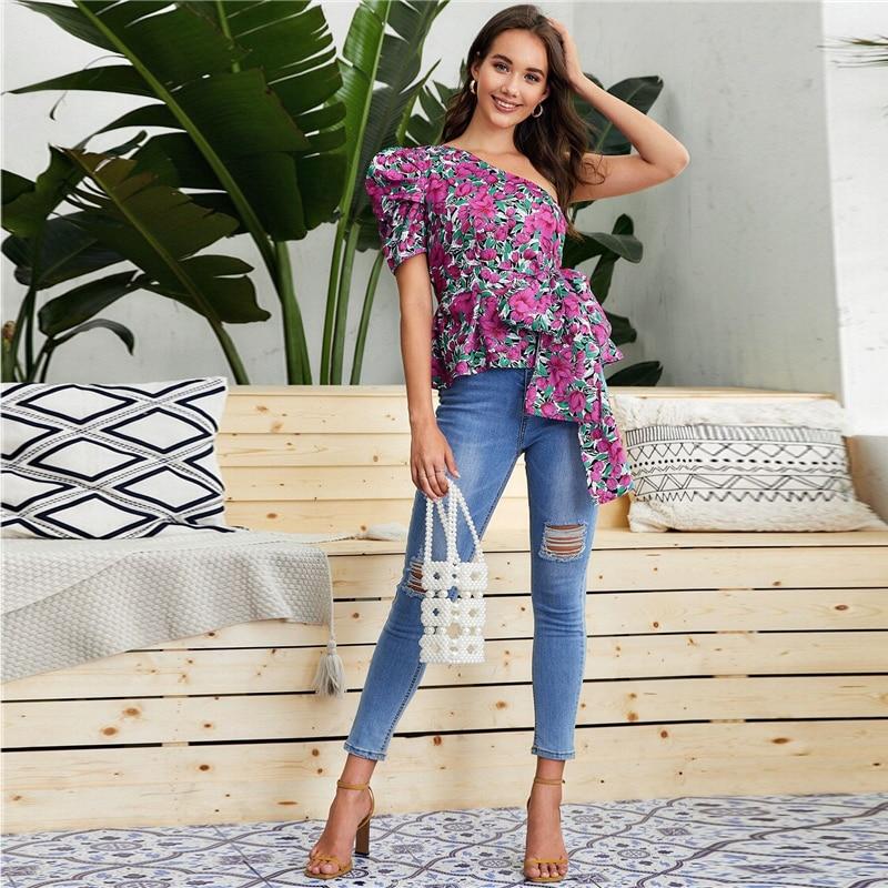 Renee Calico Blouse - Lavender