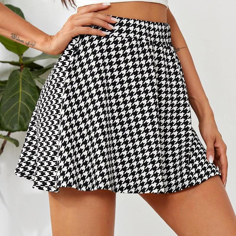 Madisyn Houndstooth Mini Skirt