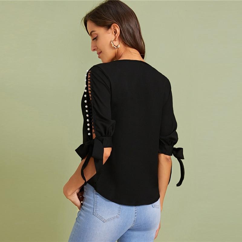 Ingrid Open Sleeve Blouse - Black