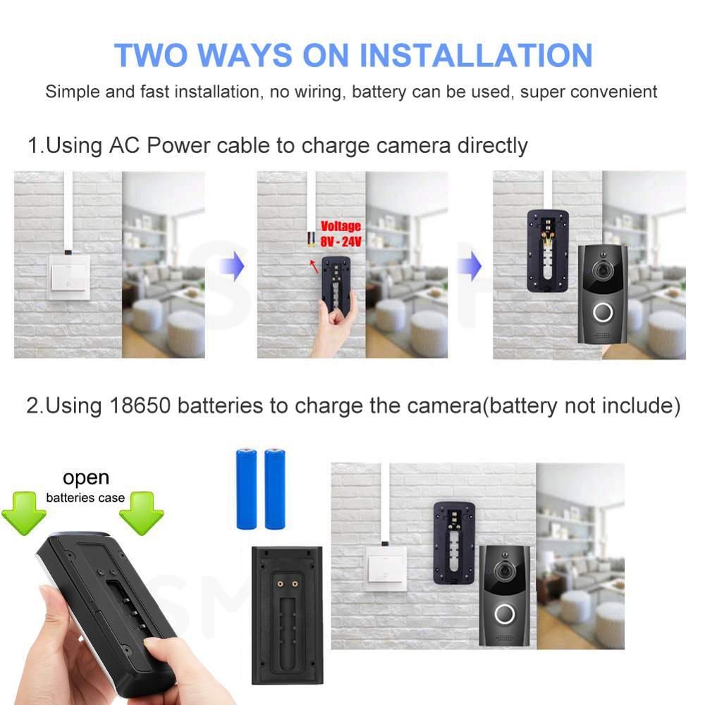 Smart Doorbell with HD Video and Intercom Monitor