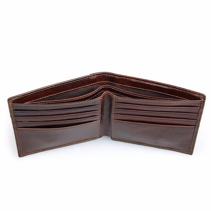 Men's Bourbon Leather Charlie Bi-Fold Wallet